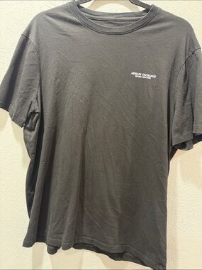 Armani Exchange Black Chest Logo Short Sleeve Tee